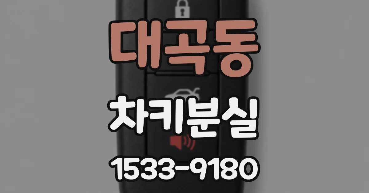대곡동 차키분실