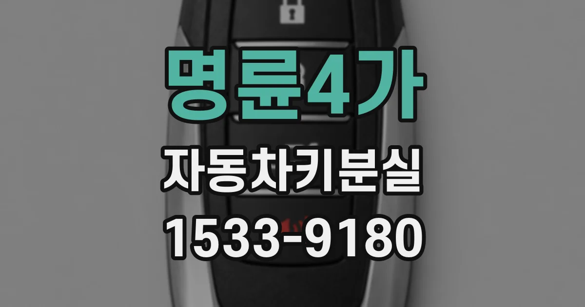 명륜4가 자동차키분실