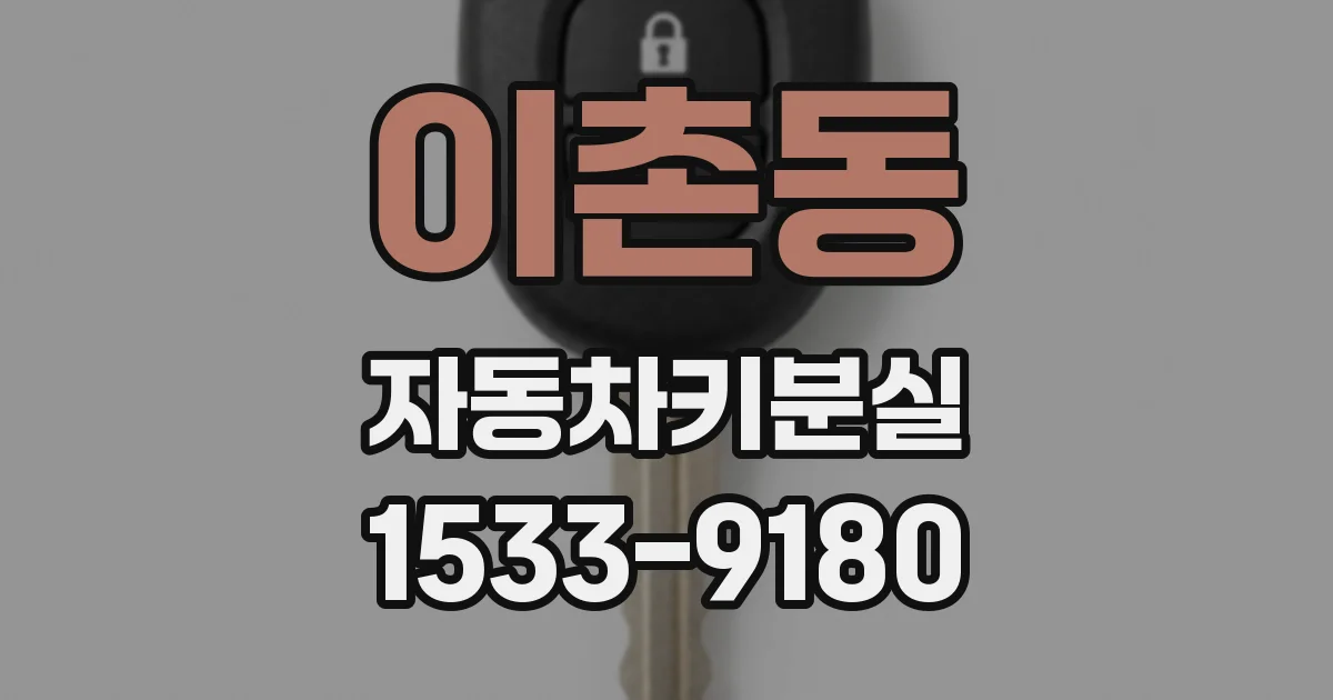 이촌동 자동차키분실