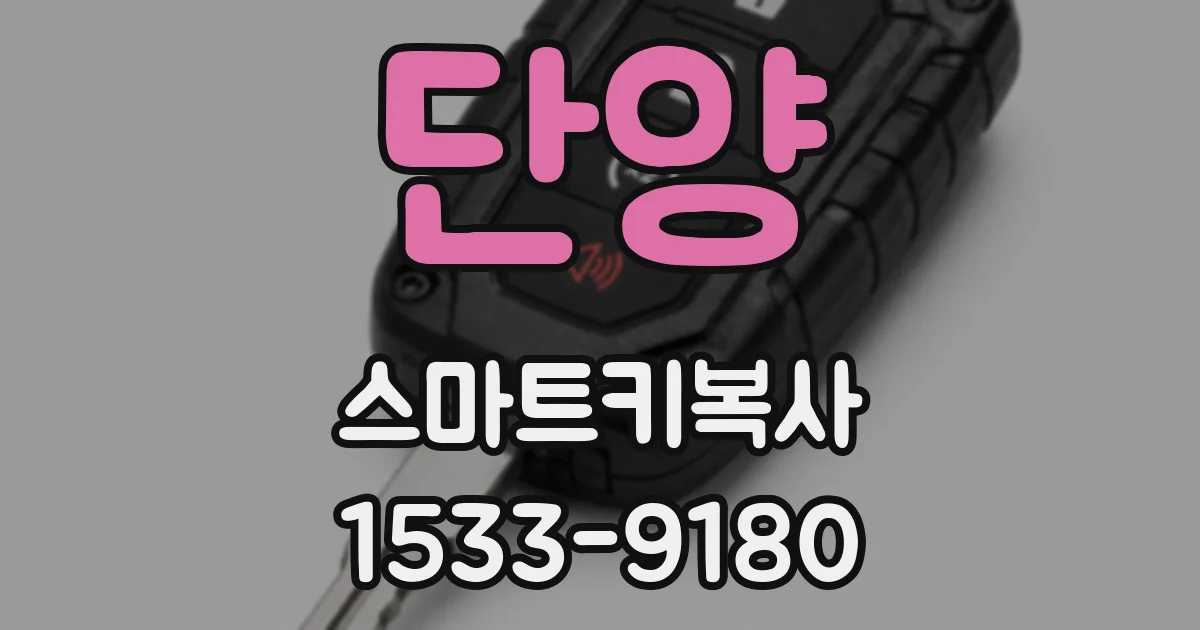 단양 스마트키복사