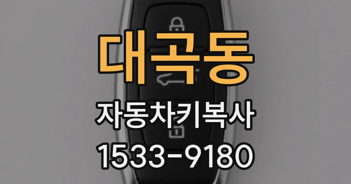 대곡동 자동차키복사