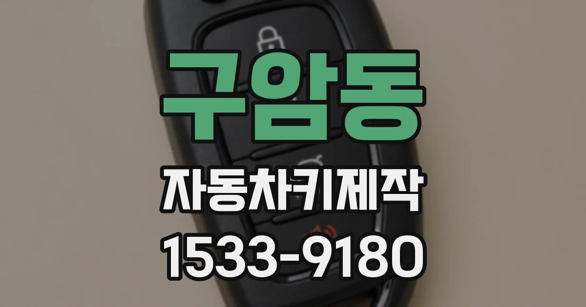 구암동 자동차키제작