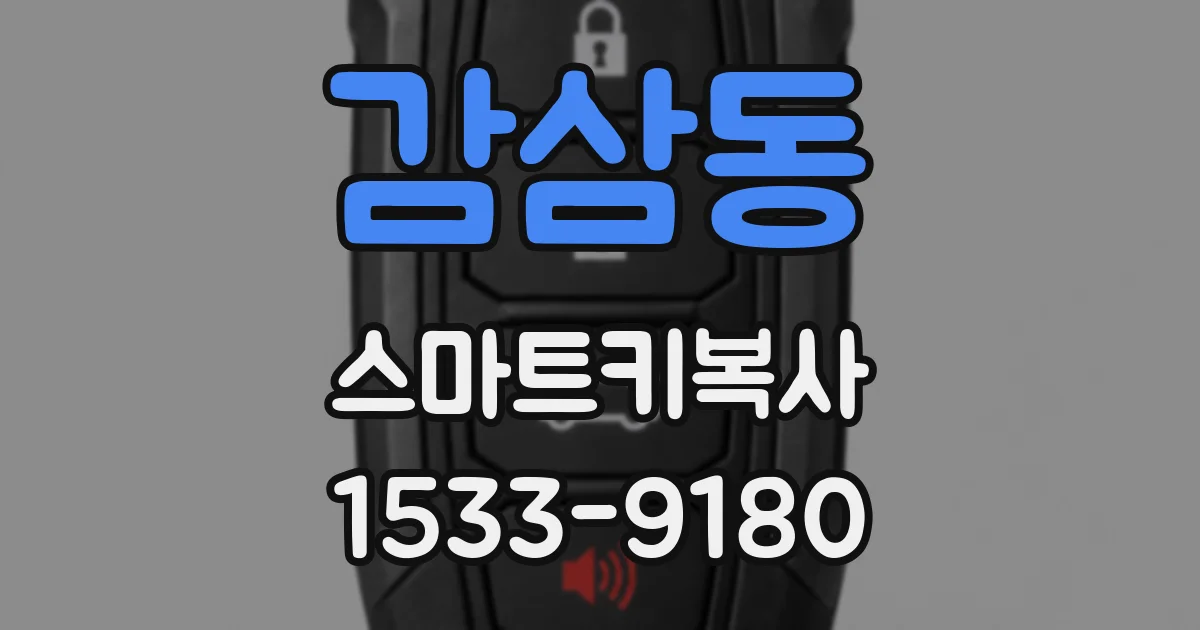 감삼동 스마트키복사
