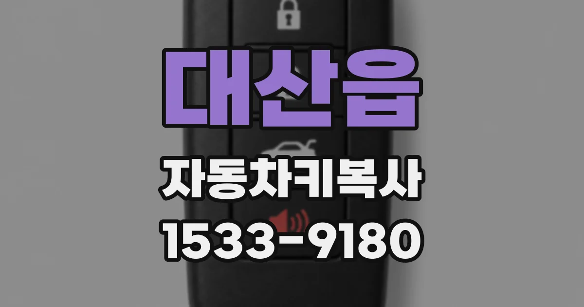 대산읍 자동차키복사