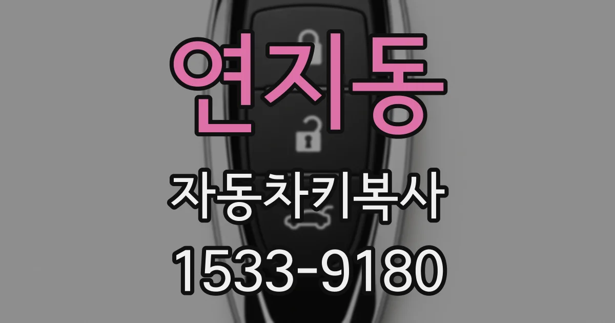 연지동 자동차키복사