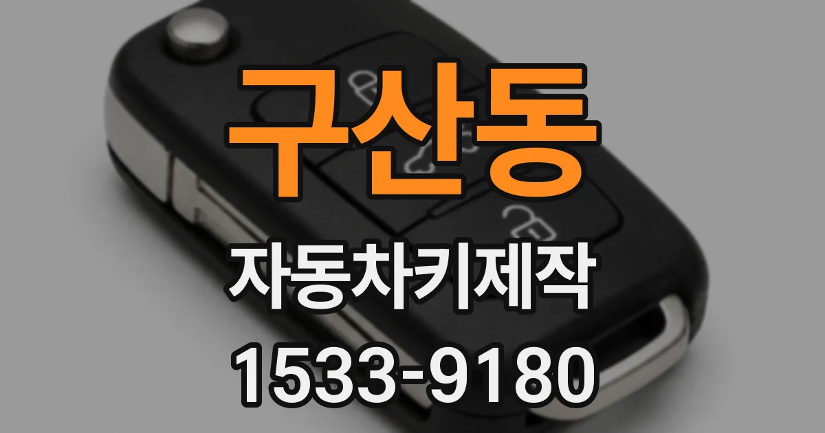 구산동 자동차키제작