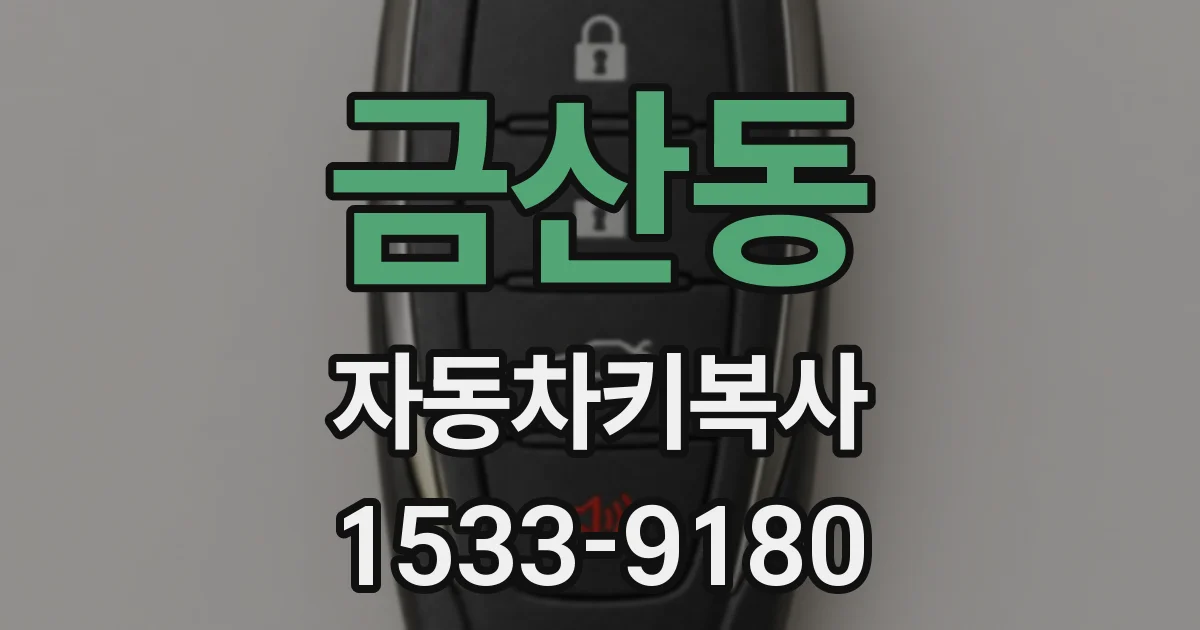 금산동 자동차키복사