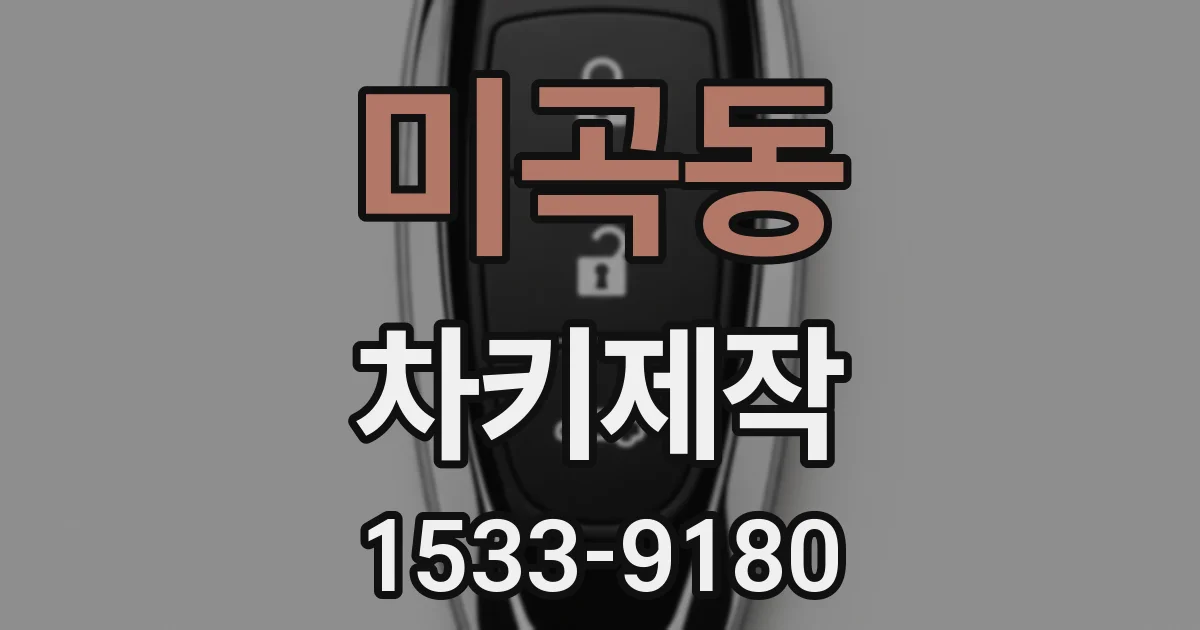 미곡동 차키제작