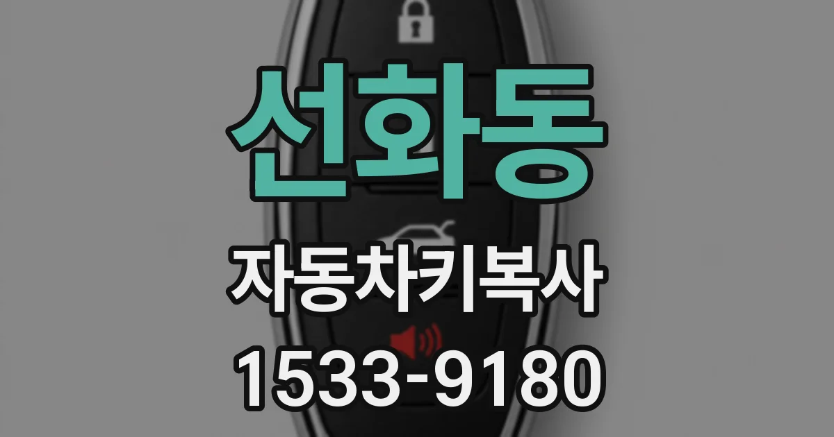 선화동 자동차키복사