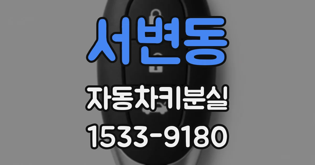 서변동 자동차키분실
