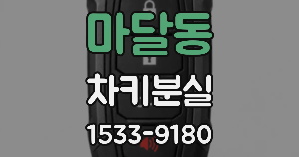 마달동 차키분실