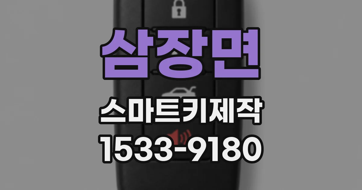 삼장면 스마트키제작