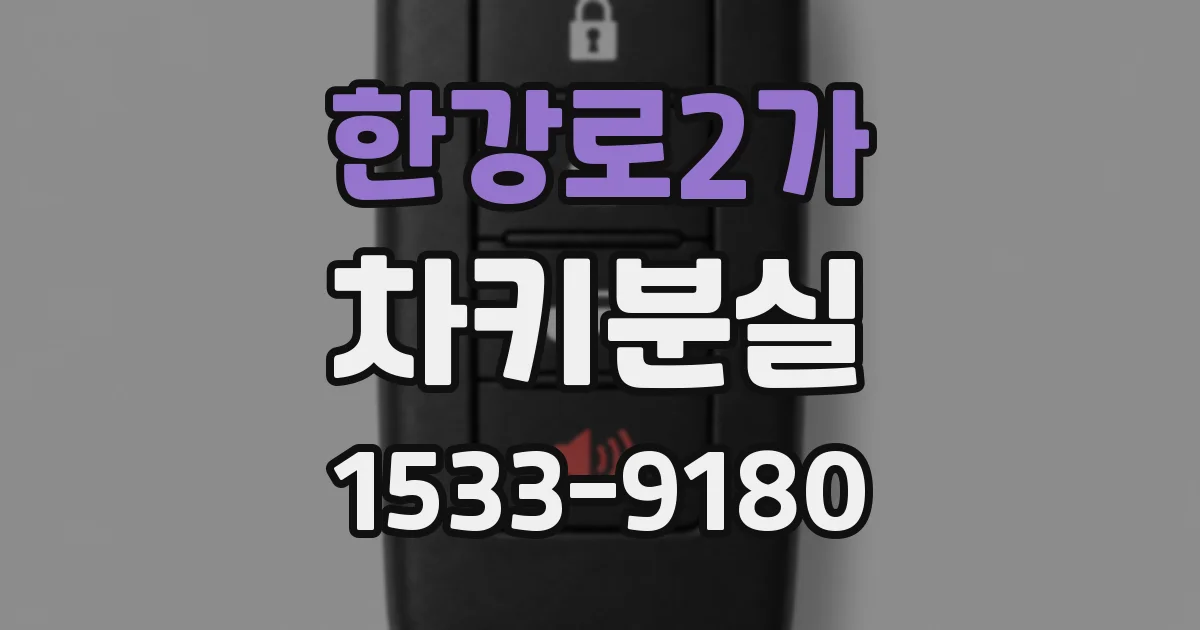 한강로2가 차키분실