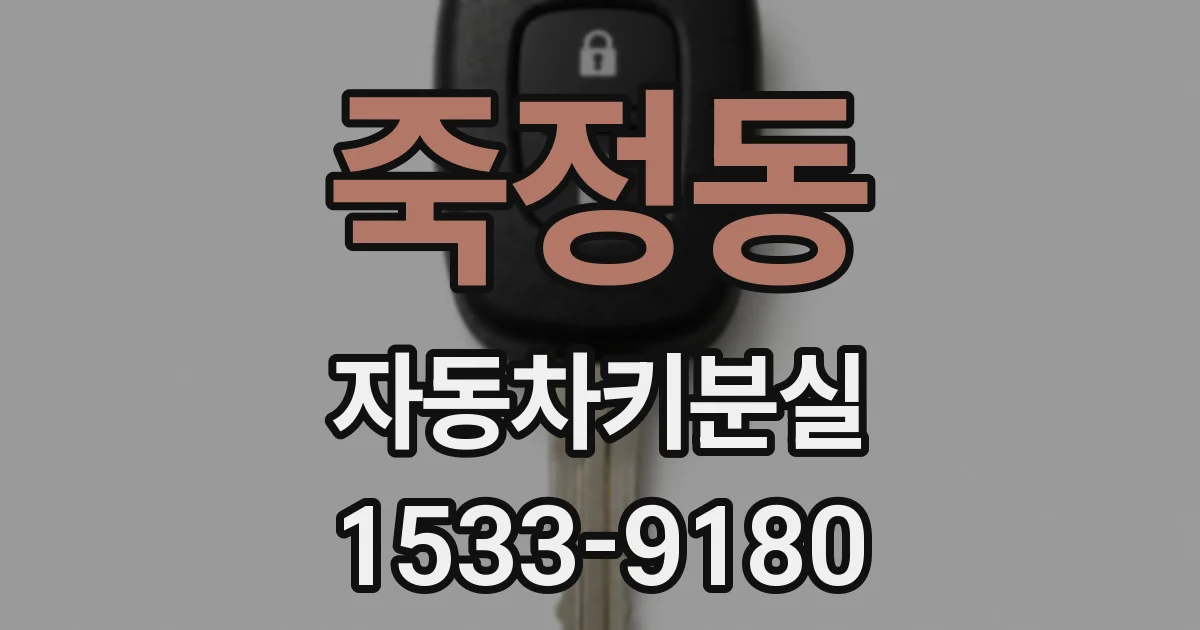 죽정동 자동차키분실