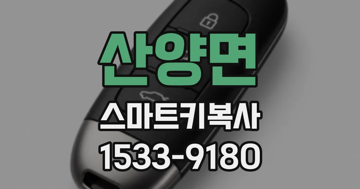 산양면 스마트키복사