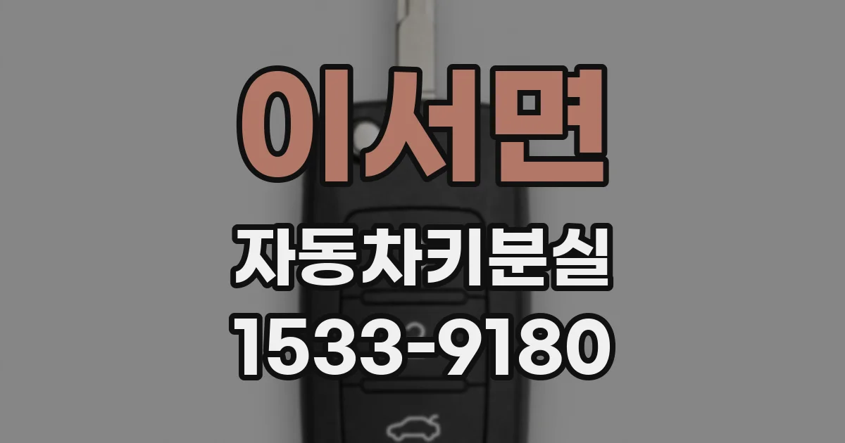 이서면 자동차키분실