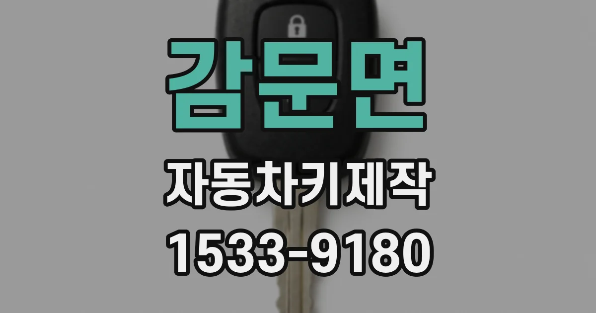 감문면 자동차키제작