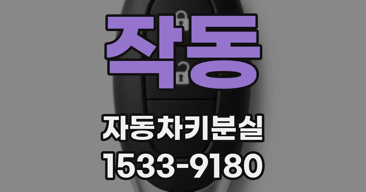 작동 자동차키분실