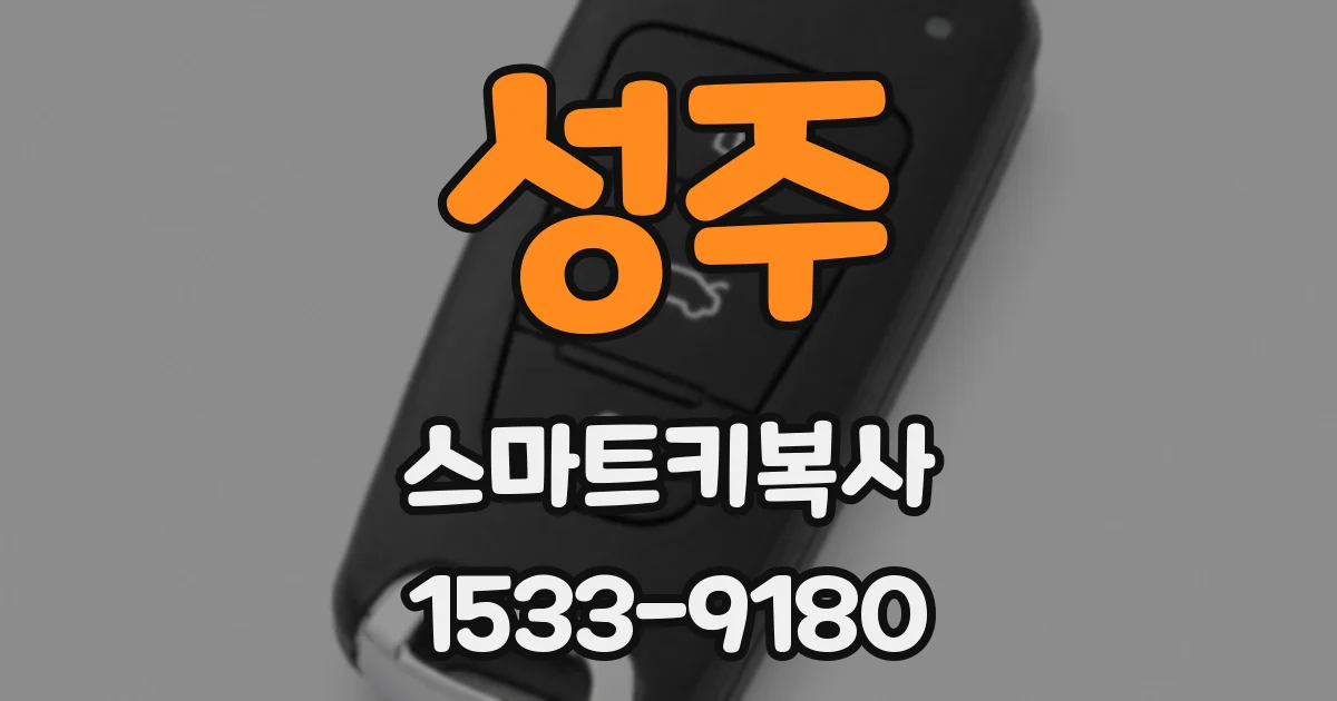 성주 스마트키복사