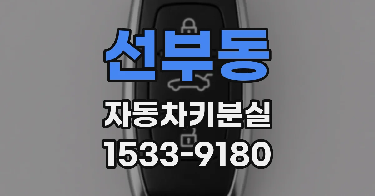 선부동 자동차키분실