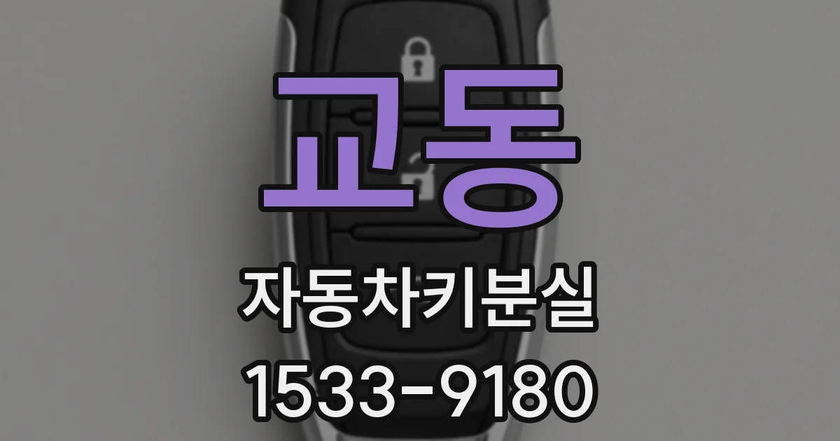 교동 자동차키분실
