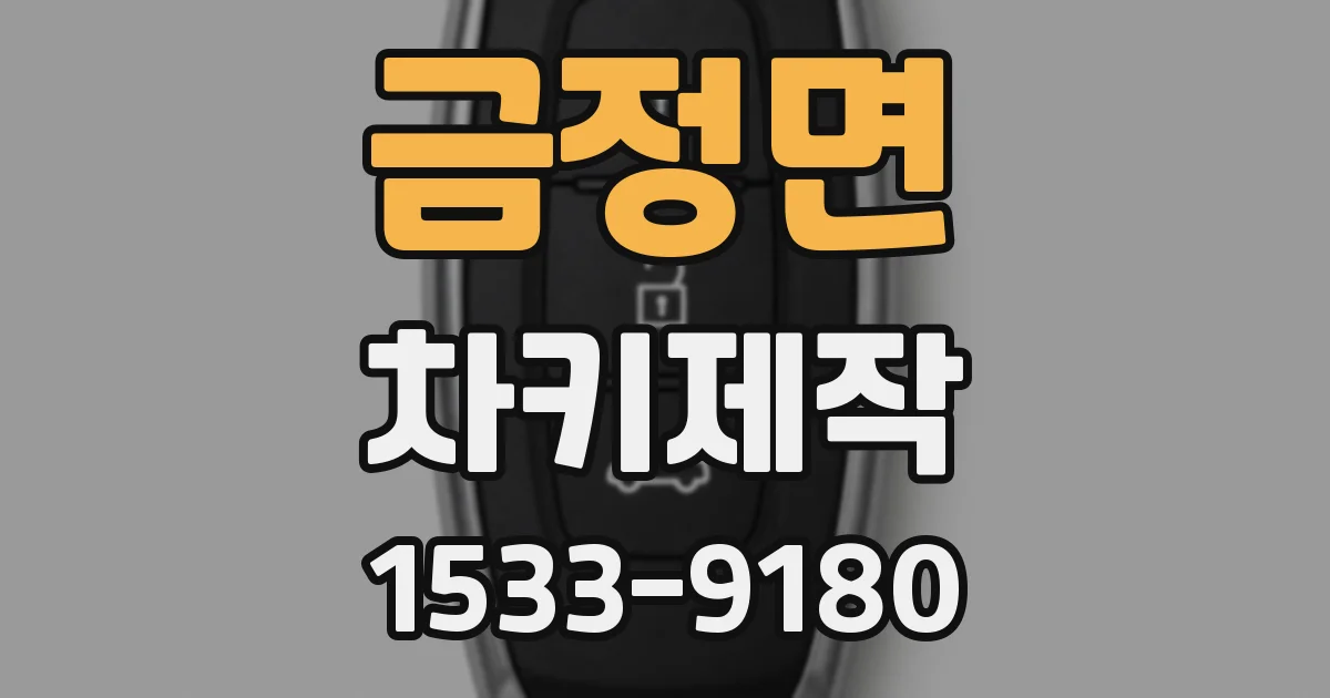 금정면 차키제작