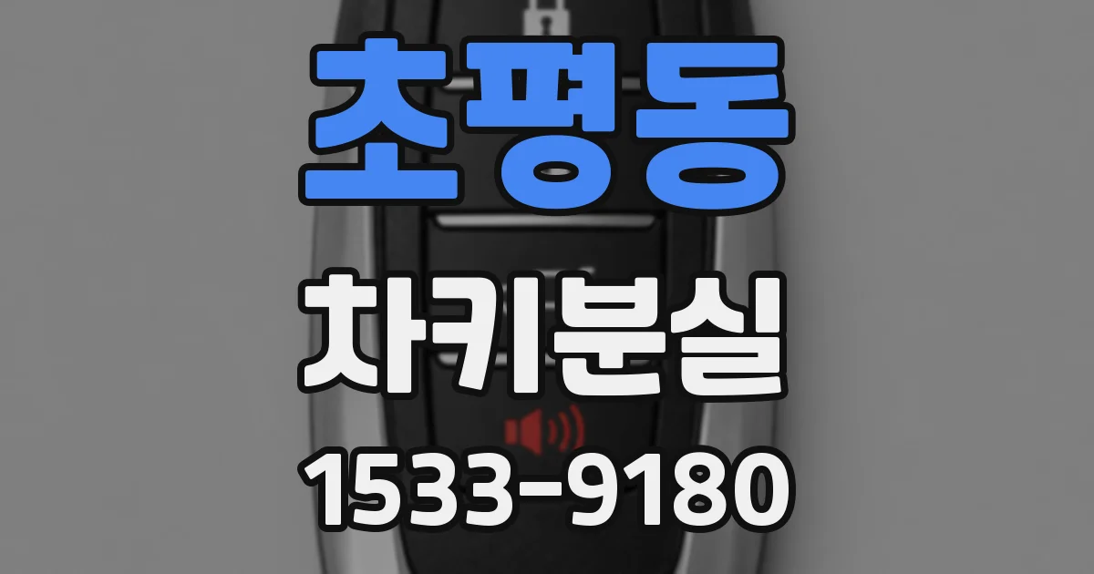 초평동 차키분실