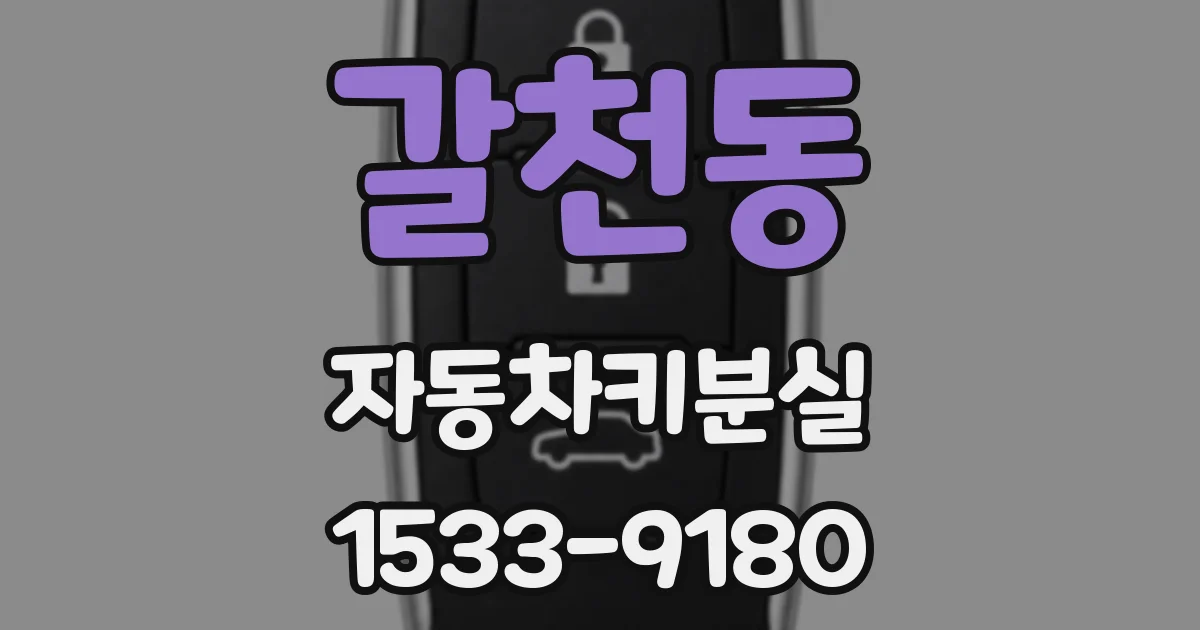 갈천동 자동차키분실