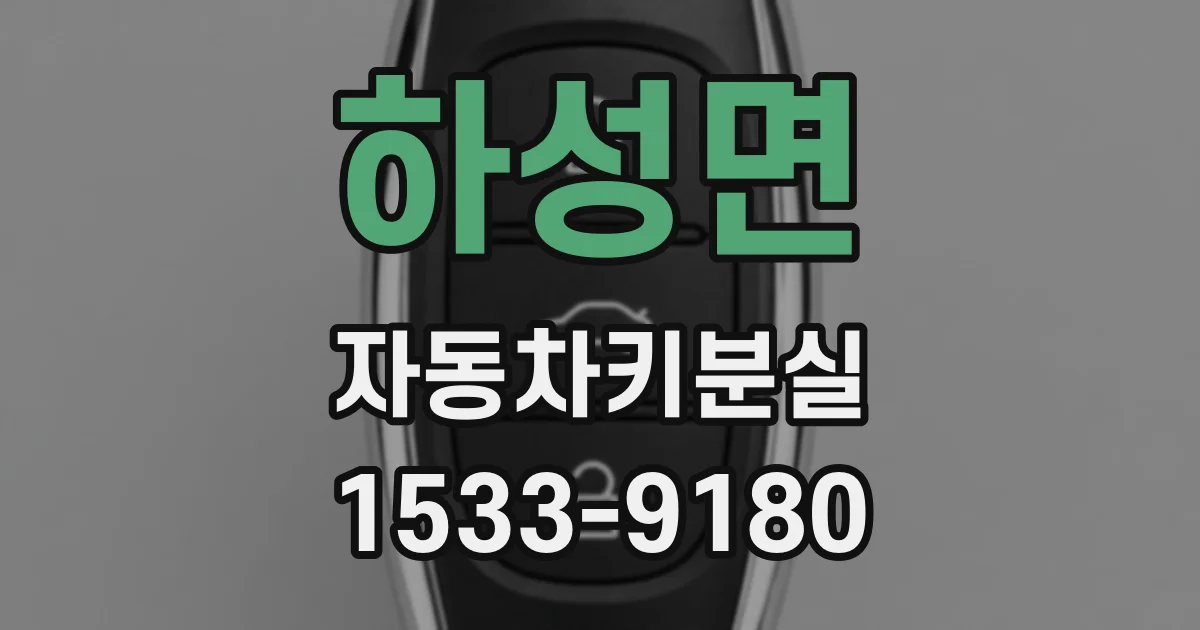 하성면 자동차키분실