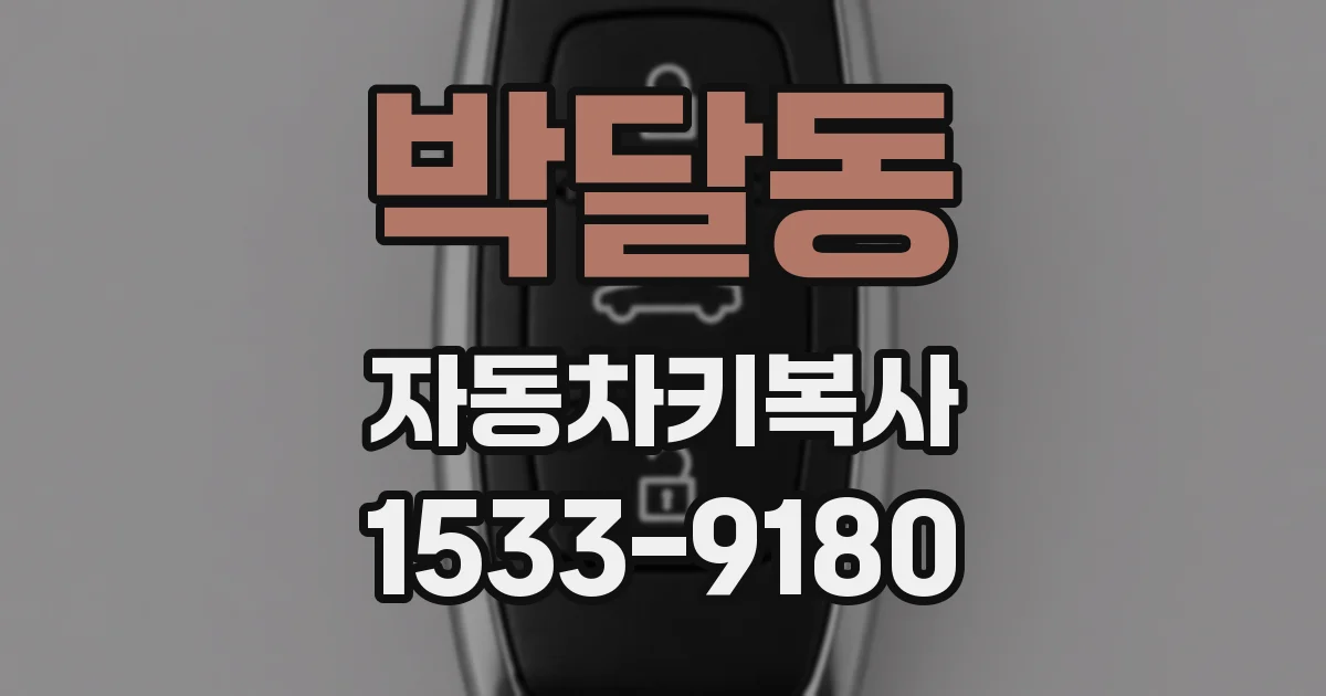 박달동 자동차키복사