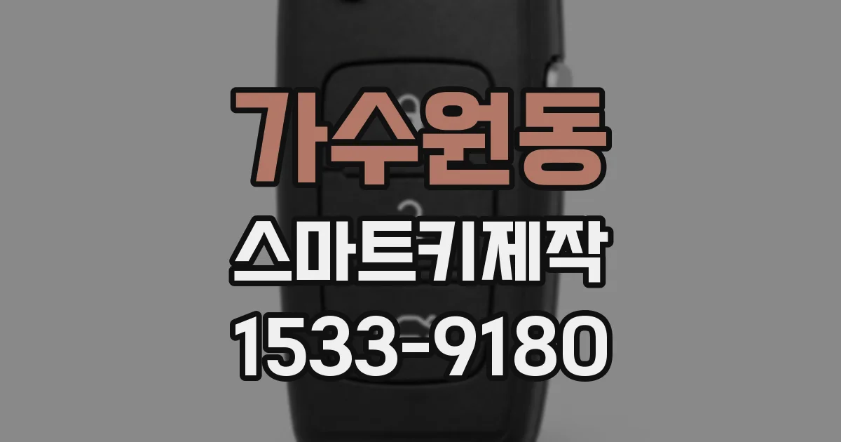가수원동 스마트키제작