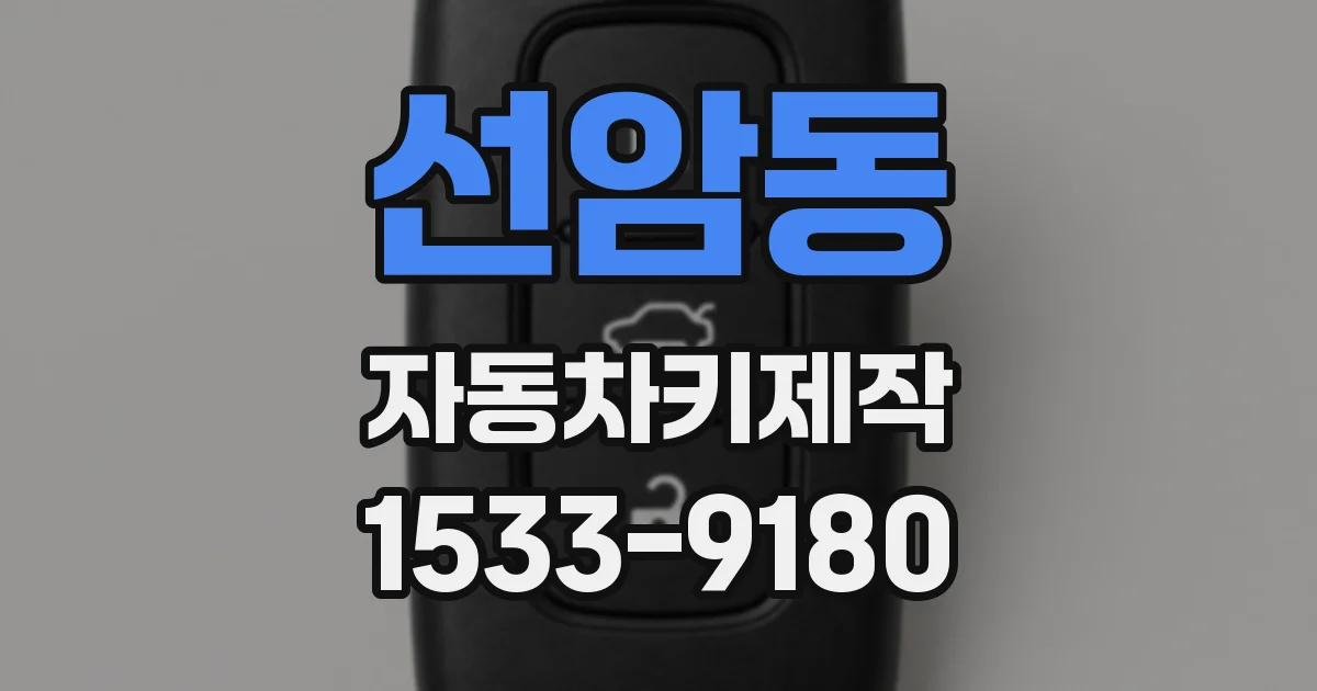 선암동 자동차키제작