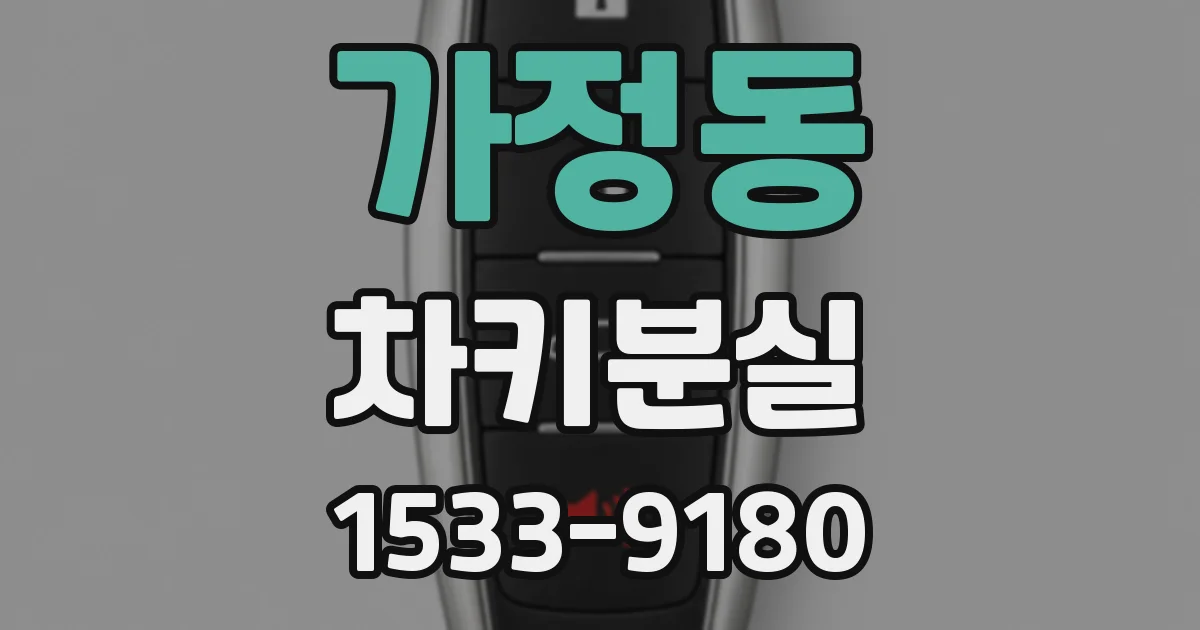 가정동 차키분실