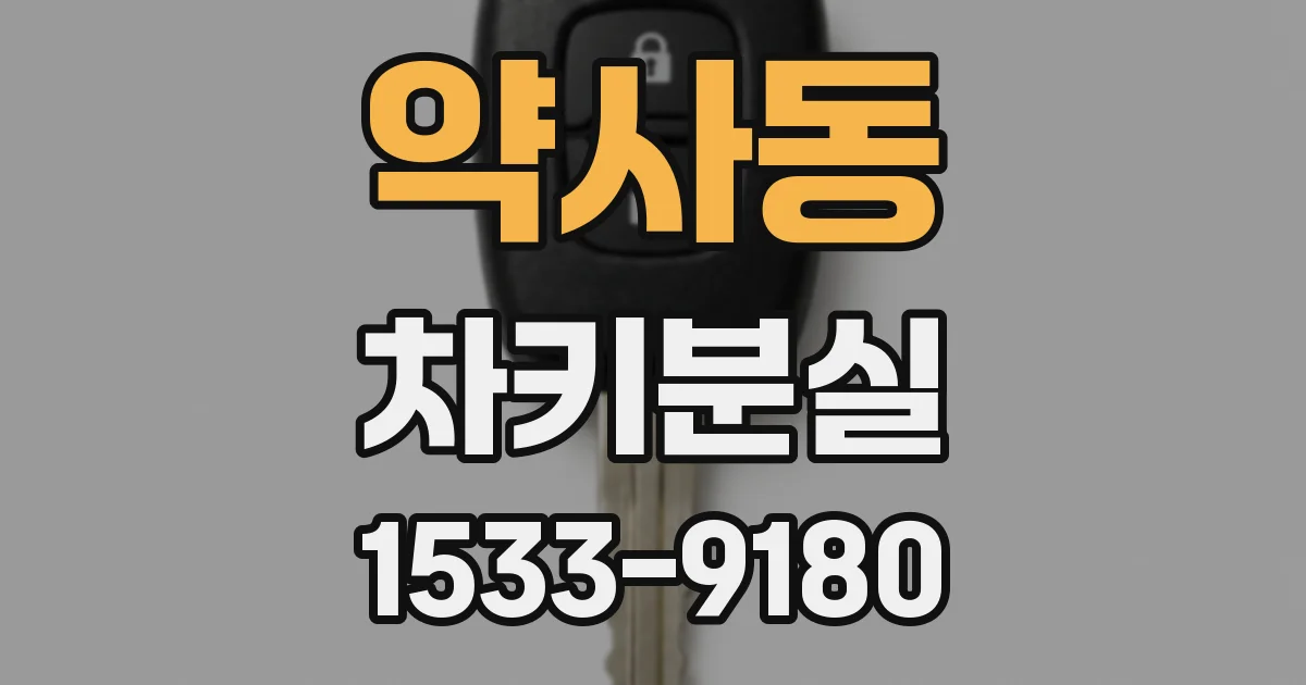 약사동 차키분실