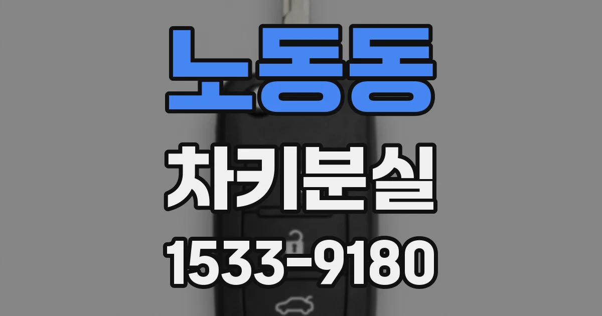 노동동 차키분실
