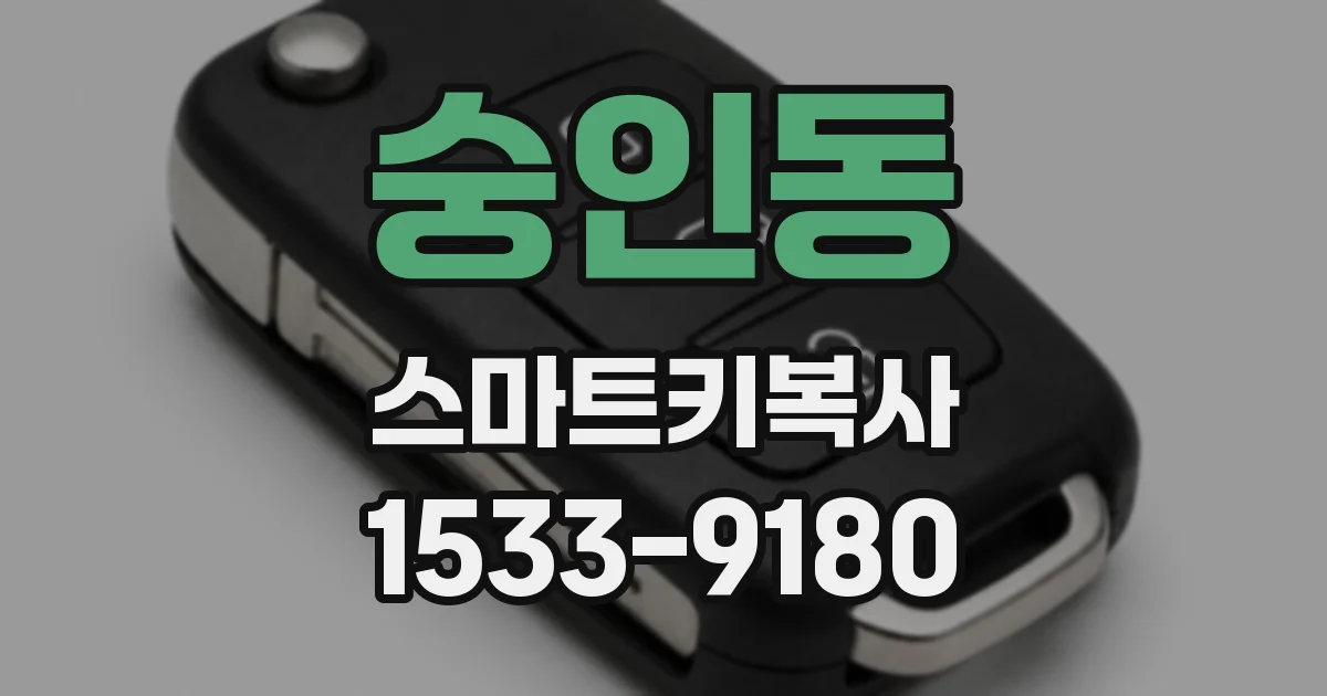 숭인동 스마트키복사