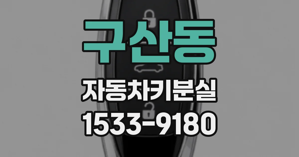 구산동 자동차키분실