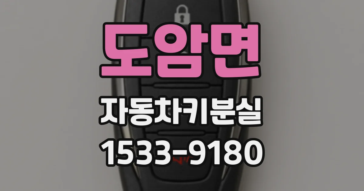 도암면 자동차키분실