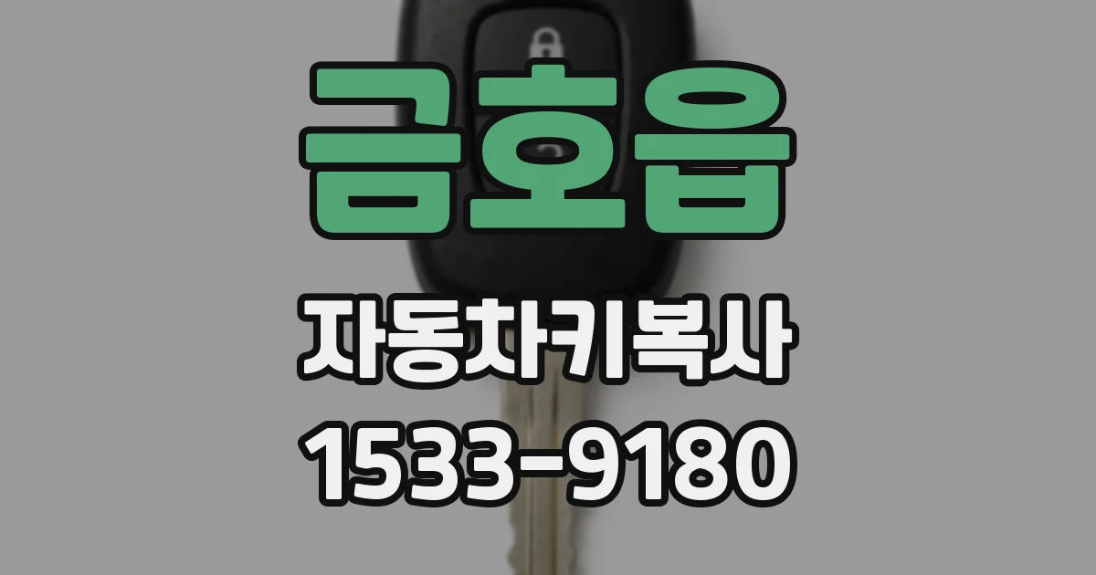 금호읍 자동차키복사
