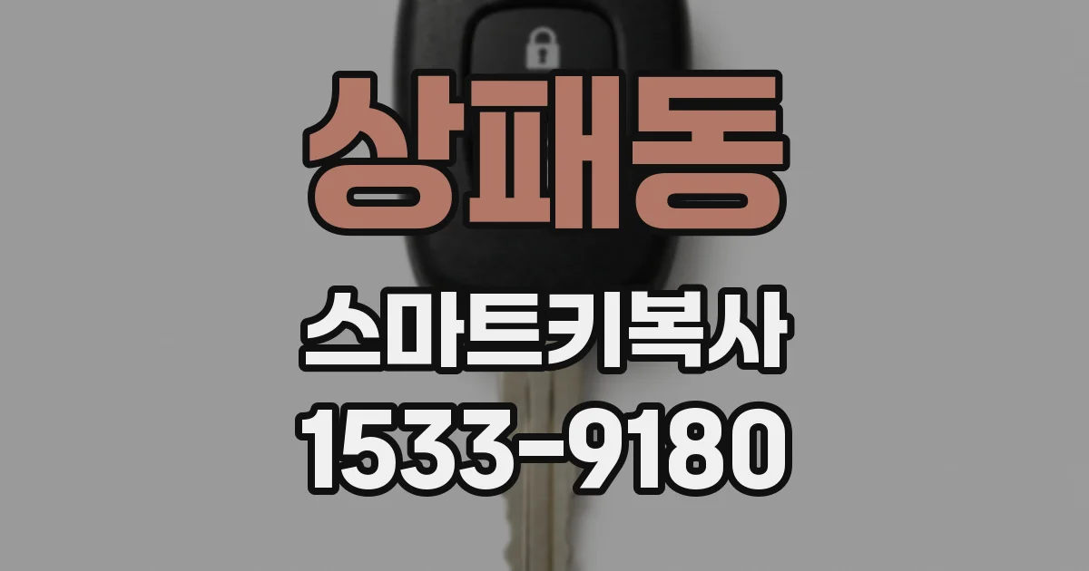 상패동 스마트키복사
