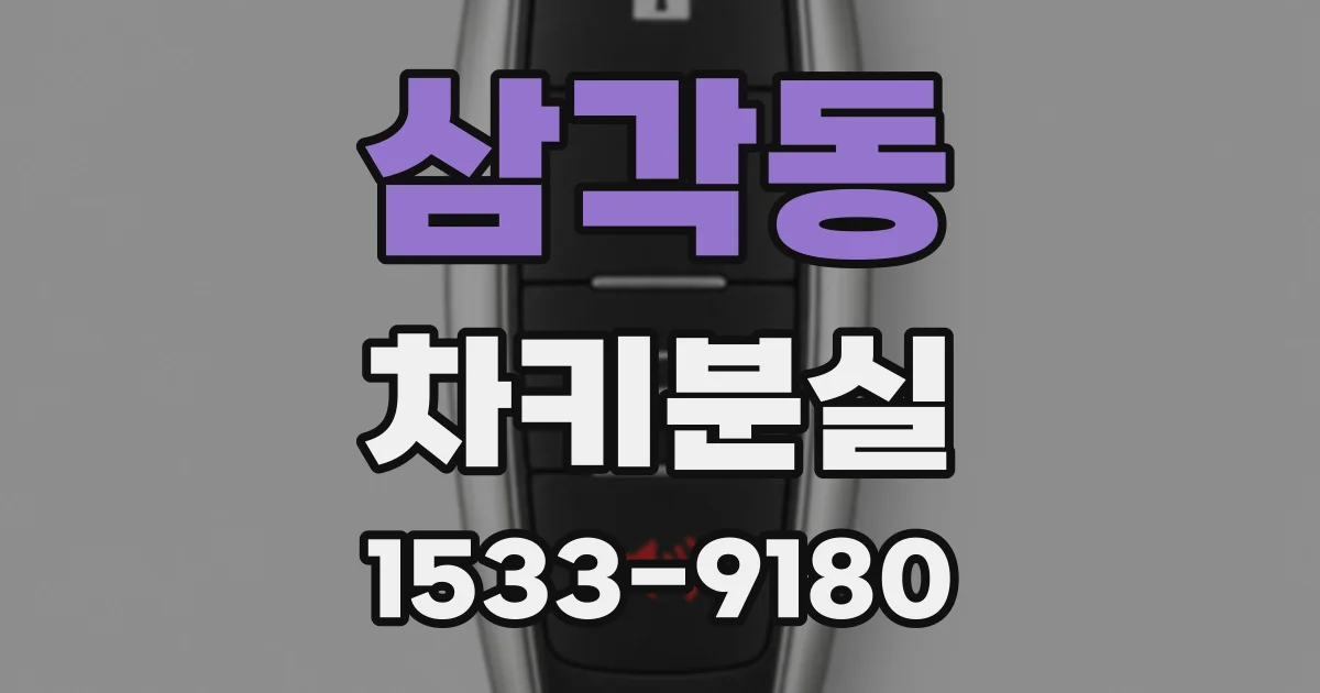 삼각동 차키분실