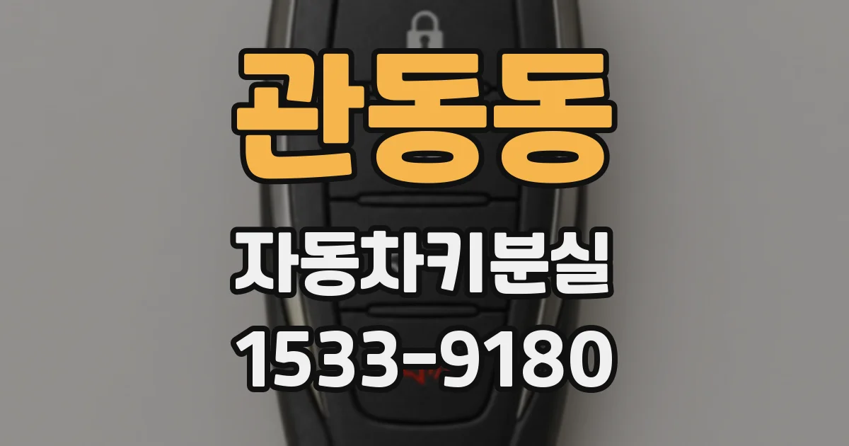 관동동 자동차키분실