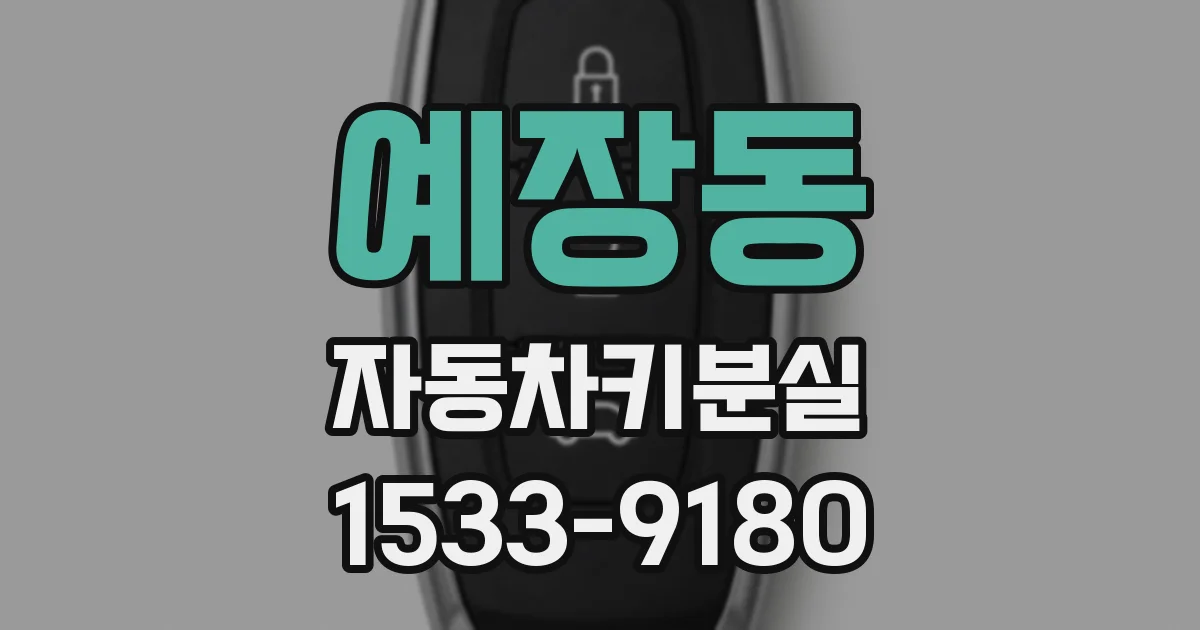 예장동 자동차키분실