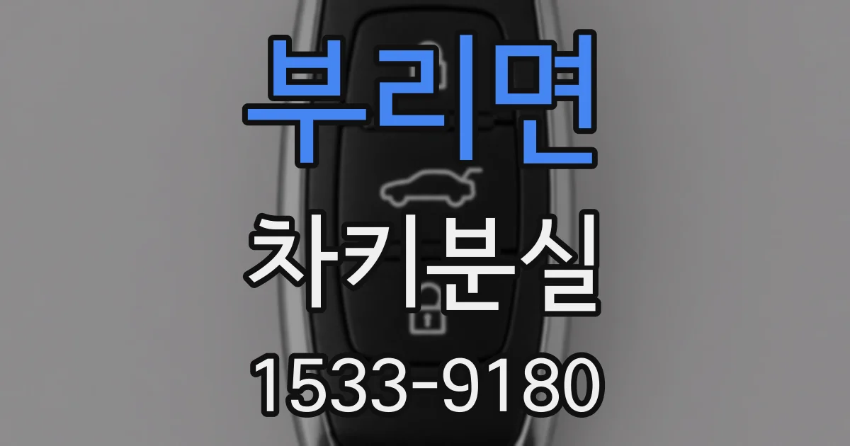 부리면 차키분실