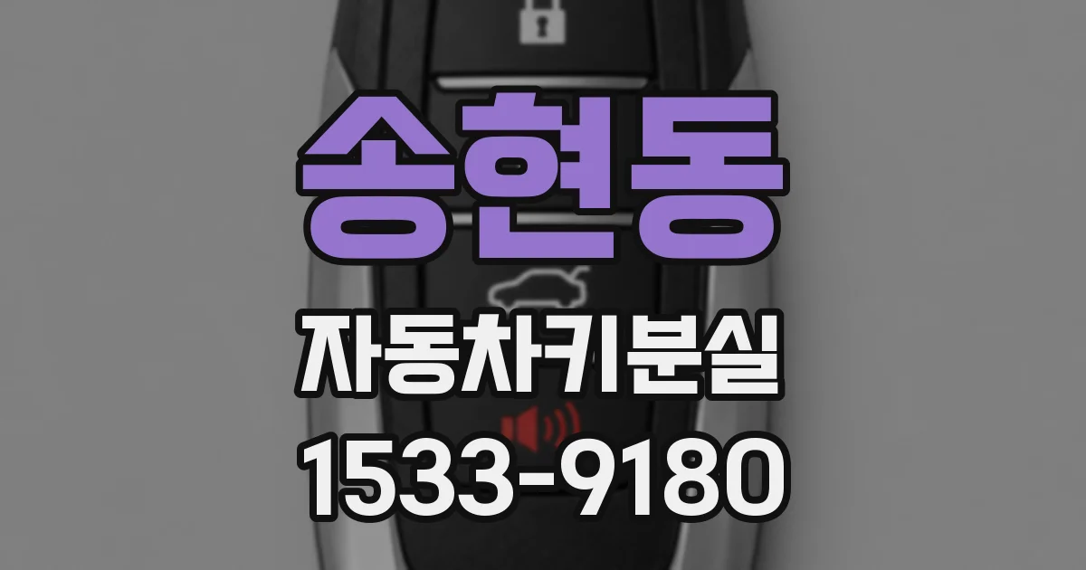 송현동 자동차키분실