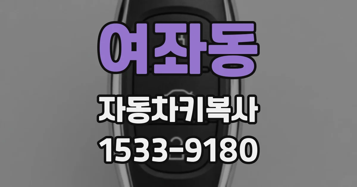 여좌동 자동차키복사