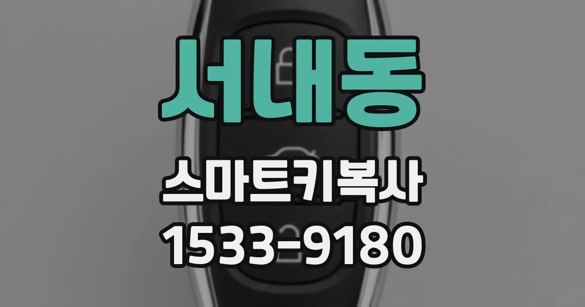 서내동 스마트키복사