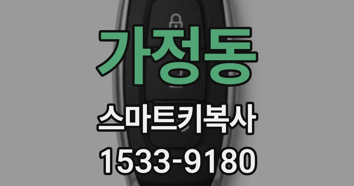 가정동 스마트키복사