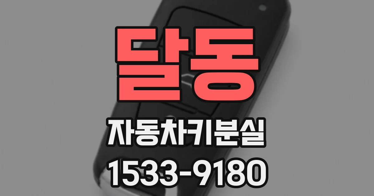 달동 자동차키분실
