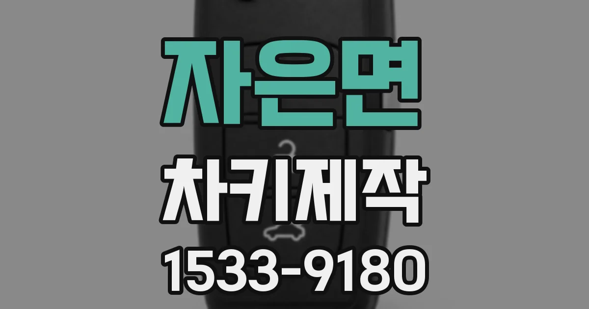 자은면 차키제작